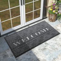 Yimobra Welcome Door Mat Heavy Duty Sturdy Front Door Mat For Home Entrance Garage And Garden Outside Entryway Floor Mat Non