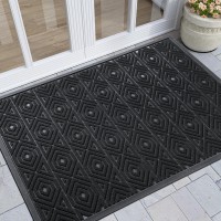 Yimobra Door Mat Outdoor Indoor Entrance Welcome Mat Heavy Entry Front Door Mat Stain Fade Resistant Low Profile Sturdy R