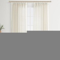 Joywell Linen Pinch Pleated Window Curtains 72 Inch Long Back Tab Clip Rings Semi Sheer Light Filtering Drapes With Hooks For Be