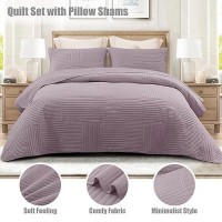 Whale Flotilla Ultra Soft Queen Quilt Bedding Set Lightweight Fall Lilac Ash Quilts Bedspreads Full Size Ultrasonic Geometric