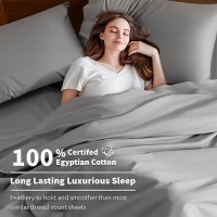 Shilucheng 100 Cotton Sheets Set 600 Thread Count Luxury Egyptian Cotton Bed Sheets 5Star Hotel Quality Sheets Breathable