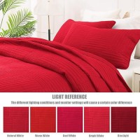 Whale Flotilla Ultra Soft California King Quilt Bedding Set Lightweight Fall Red Quilts Bedspreads Oversized Ultrasonic Coverl