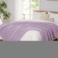 L'Agraty Chunky Knit Blanket Throw - Soft Chenille Yarn Throw Blanket 60X80: Handmade Thick Cable Knit Crochet Blanket - Large Knit Blanket Chunky Rope Knot Throw Blanket For Couch Sofa Bed Home Decor