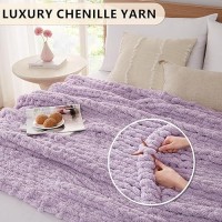 L'Agraty Chunky Knit Blanket Throw - Soft Chenille Yarn Throw Blanket 40X50: Handmade Thick Cable Knit Crochet Blanke - Large Knit Blanket Chunky Rope Knot Throw Blanket For Couch Sofa Bed Home Decor