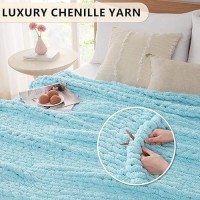 L'Agraty Chunky Knit Blanket Throw - Soft Chenille Yarn Throw Blanket 40X50: Handmade Thick Cable Knit Crochet Blanke - Large Knit Blanket Chunky Rope Knot Throw Blanket For Couch Sofa Bed Home Decor