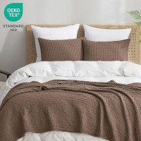 Phf Ultra Soft Waffle Weave Pillowcases Standard Size 20 X 26 2 Pack No Insert Breathable Skinfriendly Pillow Shams Deco