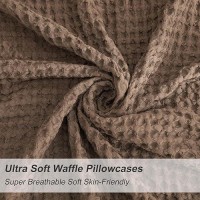 Phf Ultra Soft Waffle Weave Pillowcases Standard Size 20 X 26 2 Pack No Insert Breathable Skinfriendly Pillow Shams Deco