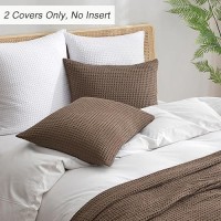 Phf Ultra Soft Waffle Weave Pillowcases Standard Size 20 X 26 2 Pack No Insert Breathable Skinfriendly Pillow Shams Deco