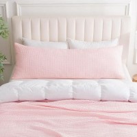 Phf Ultra Soft Waffle Weave Body Pillowcase 20 X 54 No Insert Breathable Skinfriendly Body Pillow Sham With Zipper Dec