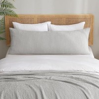 Phf Ultra Soft Waffle Weave Body Pillowcase 20 X 54 No Insert Breathable Skinfriendly Body Pillow Sham With Zipper Dec