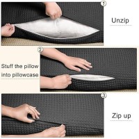 Phf Ultra Soft Waffle Weave Body Pillowcase 20 X 54 No Insert Breathable Skinfriendly Body Pillow Sham With Zipper Dec