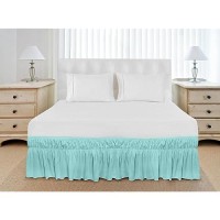 Utopia Bedding Queen Elastic Bed Ruffle Easy Wrap Around Ruffle Microfiber Bed Skirt With Adjustable Elastic Belt 16 Inch Ta