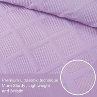 Exclusivo Mezcla Quilt Set Oversized King Size 3 Pieces Lilac Cal King Quilt Bedding Set Lightweight Quilts Soft Bedspreads Mo