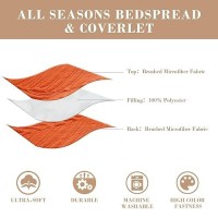 Exclusivo Mezcla Queen Quilt Bedding Set Lightweight Burnt Orange Quilts Queen Full Size For All Seasons Soft Microfiber Bedsp