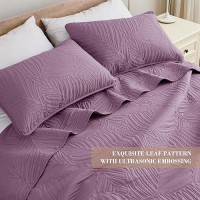 Exclusivo Mezcla King Size Quilt Bedding Set Lightweight Dusty Lavender Quilts King Size For All Seasons Soft Microfiber Bedsp