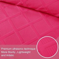 Exclusivo Mezcla Quilt Set Oversized King Size 3 Pieces Hot Pink Cal King Quilt Bedding Set Lightweight Quilts Soft Bedspreads