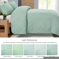 Exclusivo Mezcla Quilt Set Oversized King Size 3 Pieces Mint Green Cal King Quilt Bedding Set Lightweight Quilts Soft Bedsprea