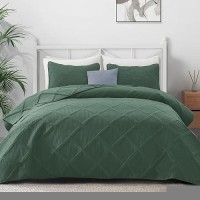 Exclusivo Mezcla Quilt Set Oversized King Size 3 Pieces Green Cal King Quilt Bedding Set Lightweight Quilts Soft Bedspreads Mo