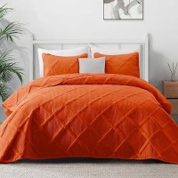 Exclusivo Mezcla Quilt Set Twin Size 2 Pieces Burnt Orange Twin Quilt Bedding Set Lightweight Quilts Soft Bedspreads Modern St