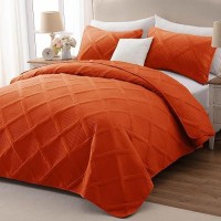 Exclusivo Mezcla Quilt Set Twin Size 2 Pieces Burnt Orange Twin Quilt Bedding Set Lightweight Quilts Soft Bedspreads Modern St