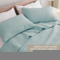 Exclusivo Mezcla California King Quilt Bedding Set Lightweight Aqua Blue Quilts Cal Oversized King Size For All Seasons Soft M