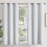 Youngstex Short Room Darkening Curtains 40 Inches Length For Kitchen Thermal Insulated With Grommet Top Blackout Window Curtai