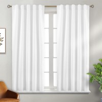 Bgment Window Curtains For Bedroom 45 Inch Rod Pocket And Back Tab Thermal Insulated Room Darkening Curtains For Living Room