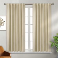 Bgment Rod Pocket And Back Tab Blackout Curtains For Bedroom Thermal Insulated Room Darkening Curtains For Living Room 2 Wind