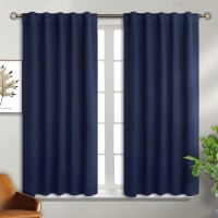 Bgment Rod Pocket And Back Tab Blackout Curtains For Bedroom Thermal Insulated Room Darkening Curtains For Living Room Set Of