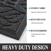 Yimobra Door Mat Indoor Outdoor Entrance Non Slip Welcome Front Doormats Heavy Duty Rubber Backing Stain And Fade Resistant