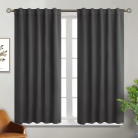 Bgment Rod Pocket And Back Tab Blackout Curtains For Bedroom Thermal Insulated Room Darkening Curtains For Living Room 2 Wind