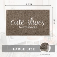 Door Mat Welcome Mat Cute Shoes Take Them Off Pvc Front Doormat Non Slip Mats Rubber Back Floor Mats For Entryway Patio High Tra