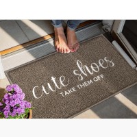 Door Mat Welcome Mat Cute Shoes Take Them Off Pvc Front Doormat Non Slip Mats Rubber Back Floor Mats For Entryway Patio High Tra