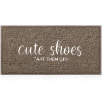 Aoaopq Cute Shoes Take Them Off Door Mat Welcome Outdoor Indoor Heavy Duty Non Slip Doormat For Front Door Entance Outside Door