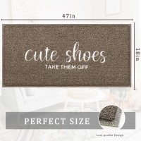 Aoaopq Cute Shoes Take Them Off Door Mat Welcome Outdoor Indoor Heavy Duty Non Slip Doormat For Front Door Entance Outside Door