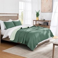 Exclusivo Mezcla Ultrasonic California King Size Quilt Bedding Set With Pillow Shams Lightweight Quilts Cal King Size Soft Bed