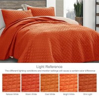 Exclusivo Mezcla Ultrasonic California King Size Quilt Bedding Set With Pillow Shams Lightweight Quilts Cal King Size Soft Bed