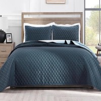 Exclusivo Mezcla Ultrasonic California King Size Quilt Bedding Set With Pillow Shams Lightweight Quilts Cal King Size Soft Bed