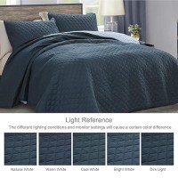 Exclusivo Mezcla Ultrasonic California King Size Quilt Bedding Set With Pillow Shams Lightweight Quilts Cal King Size Soft Bed