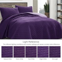 Exclusivo Mezcla Ultrasonic California King Size Quilt Bedding Set With Pillow Shams Lightweight Quilts Cal King Size Soft Bed