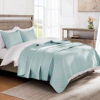 Exclusivo Mezcla Ultrasonic California King Size Quilt Bedding Set With Pillow Shams Lightweight Quilts Cal King Size Soft Bed