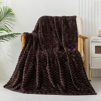 Exclusivo Mezcla Extra Large Soft Fleece Throw Blanket  50X70 Inches 3D Clouds Stylish Jacquard Throw Blanket For Couch  Cozy Soft Lightweight For All Season  Coffee Blanket