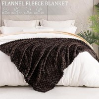 Exclusivo Mezcla Extra Large Soft Fleece Throw Blanket  50X70 Inches 3D Clouds Stylish Jacquard Throw Blanket For Couch  Cozy Soft Lightweight For All Season  Coffee Blanket