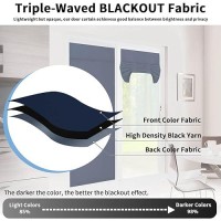 Outdoorlines Blackout French Door Curtains Privacy Thermal Insulated Tie Up Glass Shades Easy To Install Tricia Window Drapes