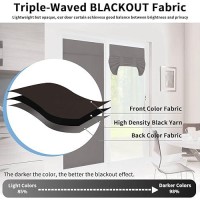 Outdoorlines Blackout French Door Curtains Privacy Thermal Insulated Tie Up Glass Shades Easy To Install Tricia Window Shade