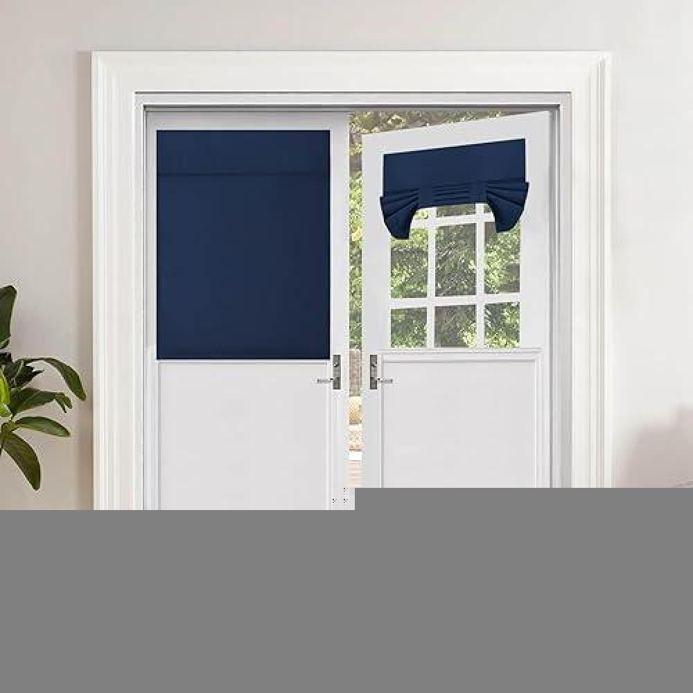 Outdoorlines Blackout French Door Curtains Privacy Thermal Insulated Tie Up Glass Shades Easy To Install Tricia Window Shade