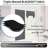 Outdoorlines Blackout French Door Curtains Privacy Thermal Insulated Tie Up Glass Shades Easy To Install Tricia Window Shade