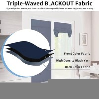 Outdoorlines Blackout French Door Curtains Privacy Thermal Insulated Tie Up Glass Shades Easy To Install Tricia Window Drapes