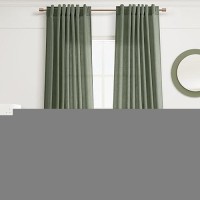 Joywell Olive Green Curtains 84 Inches Long For Living Room Bedroom Semi Sheer Linen Drapes Window Light Filtering Neutral Boho