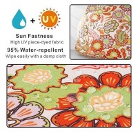 Nettypro Patio Cushion Covers Replacement Set 4 Water Repellent Uv Resistant Outdoor Cushion Slipcover With Zipper And Tie  20 X 18 X 4 Inch  Pop Paisley